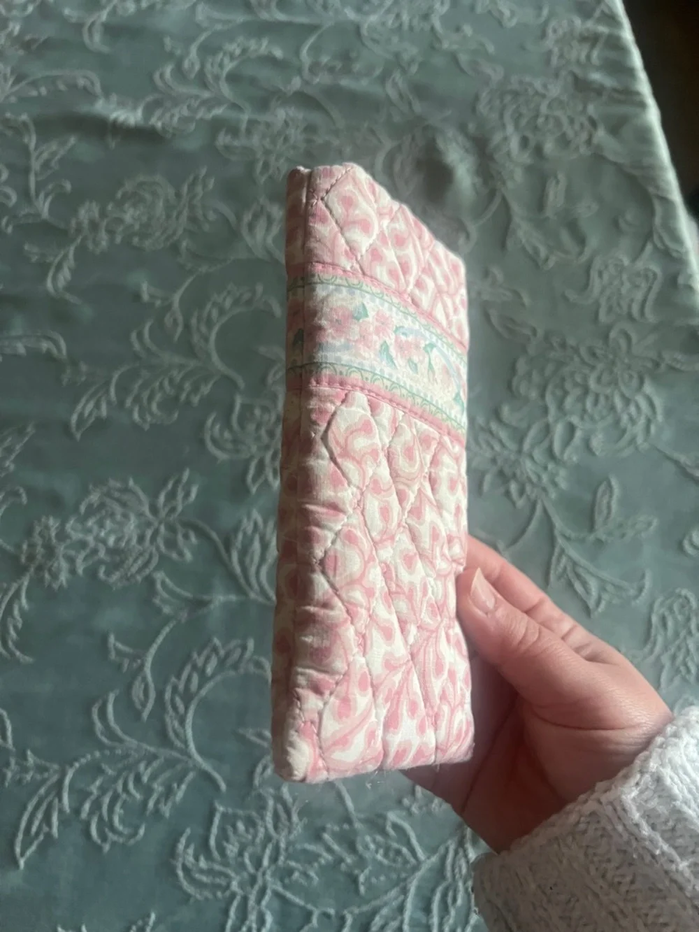 RARE Vintage VERA BRADLEY 1990 Pink Delft Eye Case - Picture 2 of 4